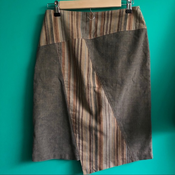 Made in France 100% cotton asymmetrical skirt - Picture 2 of 3